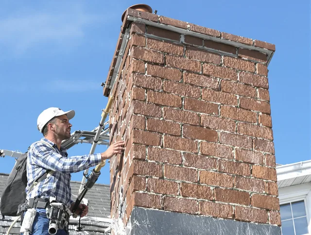 Brickwork for a chimney rebuild by East Bridgewater Chimney Sweep in East Bridgewater, MA