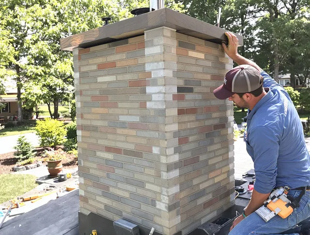 East Bridgewater Chimney Sweep completing a modern chimney remodel in East Bridgewater, MA