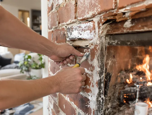 Routine fireplace repair by East Bridgewater Chimney Sweep in East Bridgewater, MA