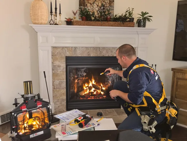 Safety-focused fireplace inspection by East Bridgewater Chimney Sweep in East Bridgewater, MA