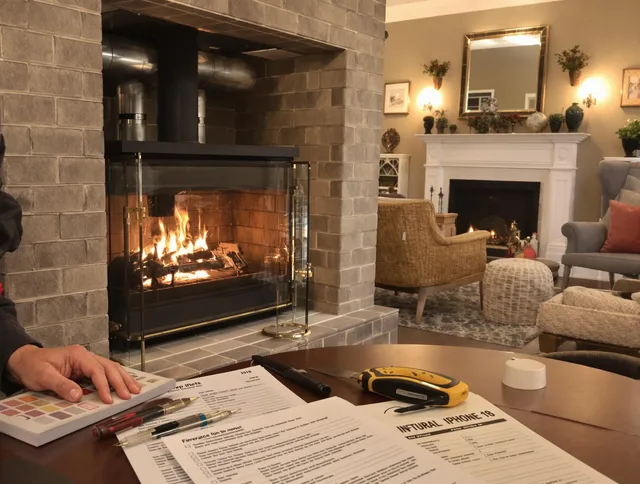 East Bridgewater Chimney Sweep verifying fireplace safety measures in East Bridgewater, MA