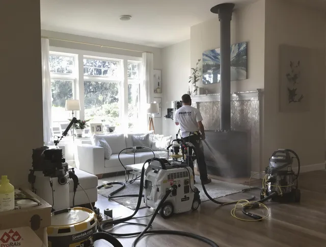 Soot removal service by East Bridgewater Chimney Sweep for a fireplace in East Bridgewater, MA